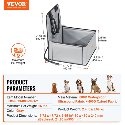 Siège voiture pour chien - voiture,
