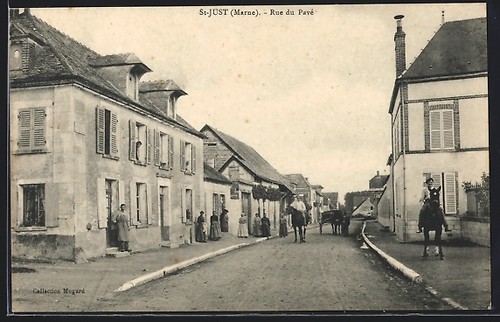 Cpa just rue pavé - pavé,