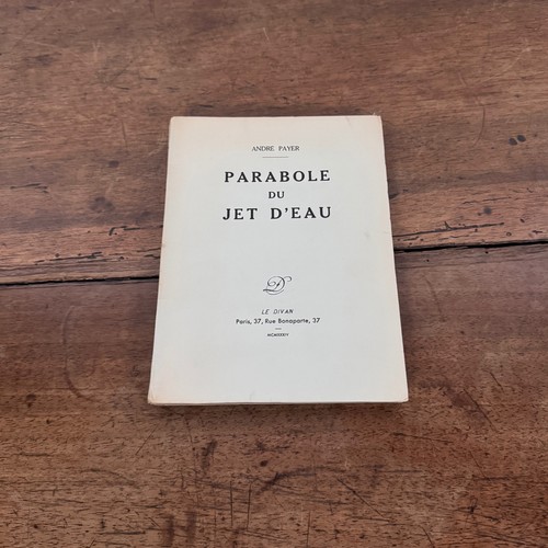 Ouvrage poésie parabole - de,