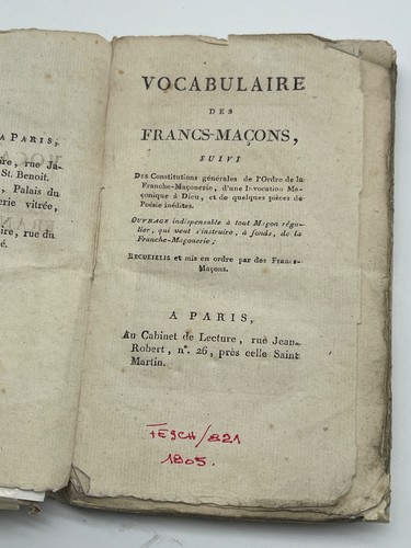 Franc maconnerie jean - franc,
