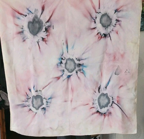 Foulard soie fait main - foulard,