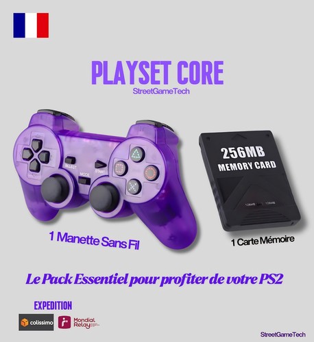 Manette ps2 sans fil carte - sans, +