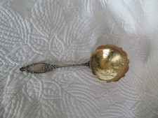 old solid silver strawberry shovel hallmark minerva goldsmith shield & paris