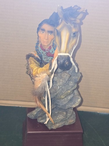 Figurine indien avec cheval - indien,