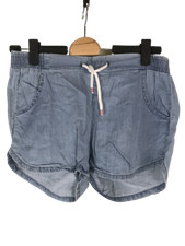 Hema Short Bleu Jeans Délavé Enfant Top Occasion Fermeture Cordon Taille 158/164