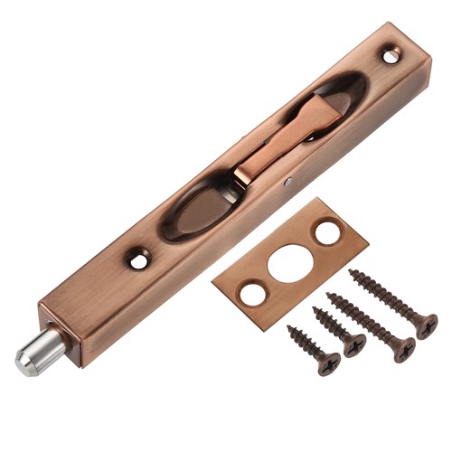 Verrou applique acier - en, 6"