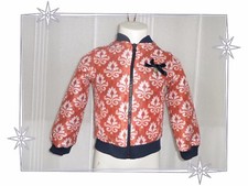 A - Blouson Bomber Imprimé Brique Blanc Marine Emporio Baby / Junior  T- 2 ans 