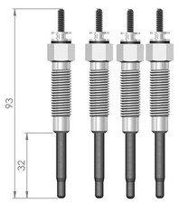 4 Bougies de Préchauffage