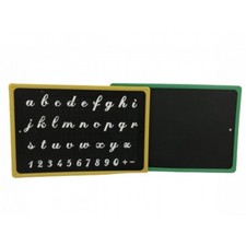 Tableau Effaçable Type Ardoise à Craie avec Alphabet Apprentissage 24 x 17 cm