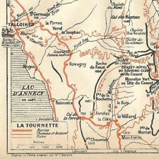 La Tournette - - Montagne Mont France - old map 1939