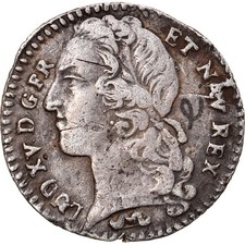 [#879694] Coin, France, Louis XV, 1/10 Écu au bandeau, 12 Sols, 1/10 ECU, 1766