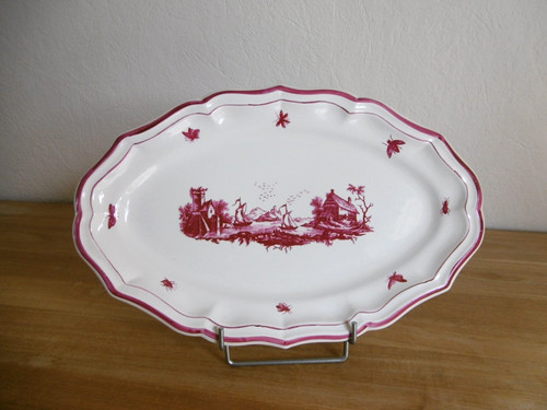 Plat ovale faience gien decor - ovale,