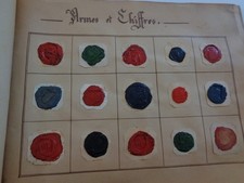 19eme  ALBUM 163 CHIFFRES ARMES ET MONOGRAMMES (ARMOIRIES )