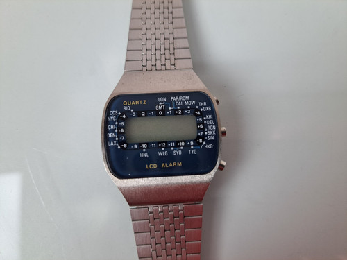 Armbanduhr vintage lcd quartz - armbanduhr,