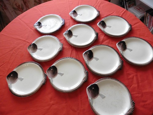 Assiettes poisson - a,