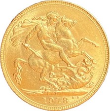 #F5104 : Souverain d'or 1918 I