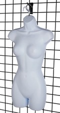 Clothing Form Hanging Female Display Torso Fits 5 to 10 Mannequin White Hollow