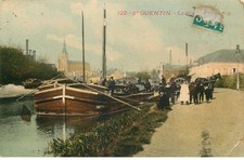 AISNE SAINT QUENTIN le vieux port (boat)