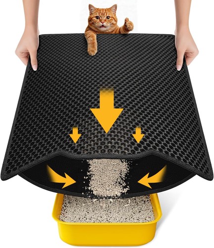 Tapis litière chat 58x42cm - litière,