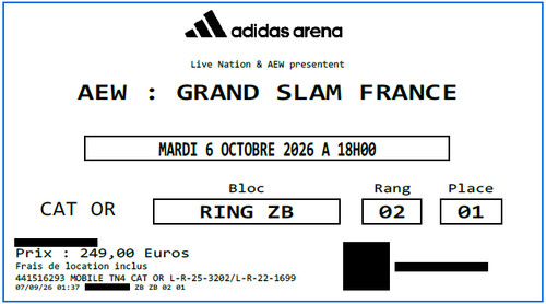 Aew catch france - france, octobre