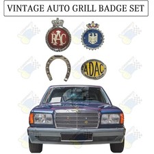 EMBLÈMES DE GRILLE VINTAGE-STYLE POUR VOITURES CLASSIQUES RAC ADAC FER À CHEVAL