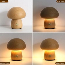 Lampe Champignon Bois