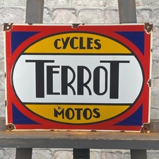 TERROT Enamel Sign 15.7x11.8" (40x30cm) Nice Retro-Old Motorcycle Street Signage