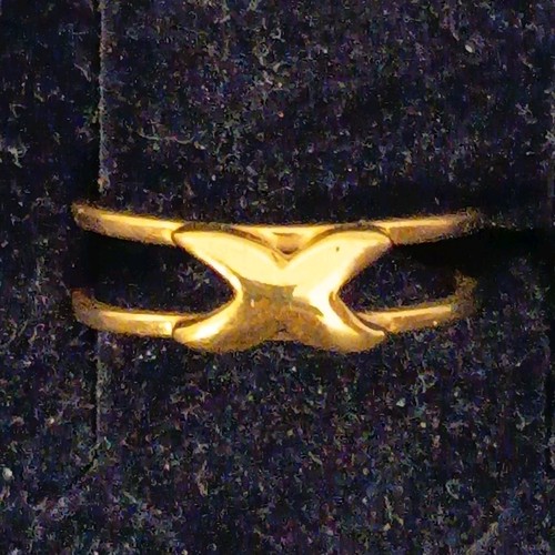 Bague anneau simple croix