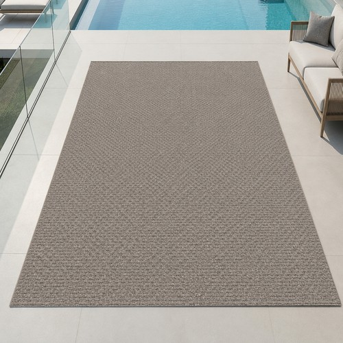 Tapis taupe aspect tressé