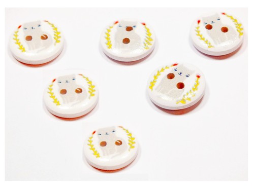 Lot boutons bois rond - bois,