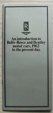 ROLLS ROYCE & BENTLEY Car Brochure 1962-84 Shadow SPUR Phantom T2 CORNICHE ++