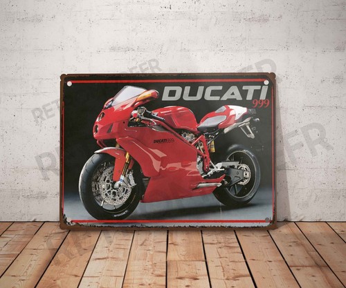 Plaque métal vintage ducati - plaque,