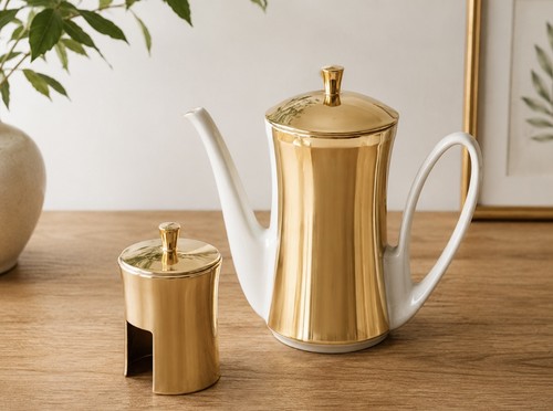 Cafetière vintage porcelaine - cafetière,