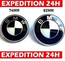 2 insigne Embleme Bmw Capot/Coffre Noir et Blanc Neuf 82mm et 74mm Livr. 3j