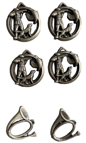 Lot boutons anciens chasse - anciens, à