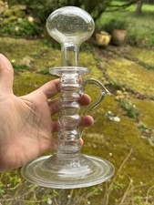 Rare Lampe à huile en verre