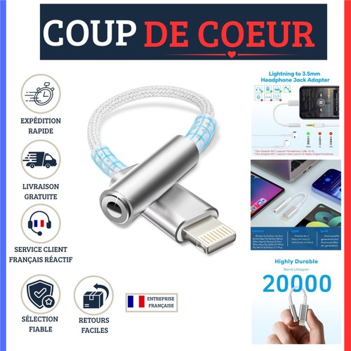 Adaptateur lightning vers jack - adaptateur,