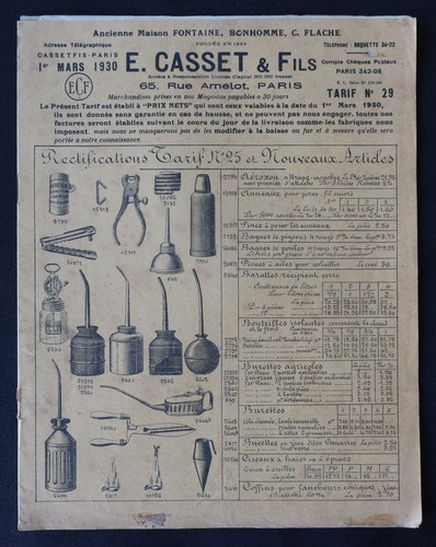 1930 catalogue casset - 1930,