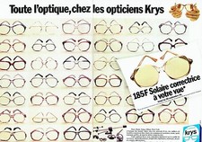 ADVERTISING ADVERTISING 027 1987 les Opticiens Krys (2p) glasses frames