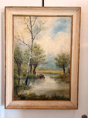 Tableau peinture huile toile - peinture,