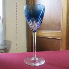 1 roemer crystal glass Val Saint Lambert blue color Gevaert model H 19
