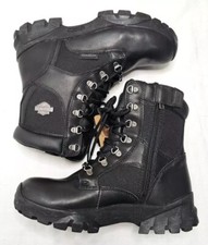 Harley Davidson 10 Hennie Waterproof Black Leather Motorcycle Boots D85222 NWOB