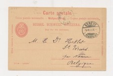 D353669 Switzerland Postal Stationery 1901 Geneva Namur Belgium