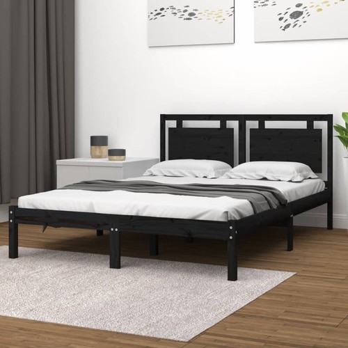 Cadre lit blanc bois - lit,