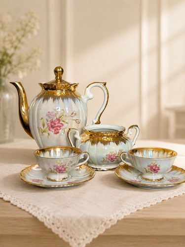 Service café vintage - service, en