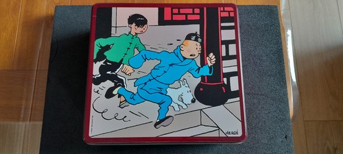 Boite tintin biscuit delacre - boite,