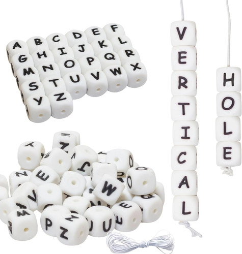 83pcs silicone letter - 83pcs, beads