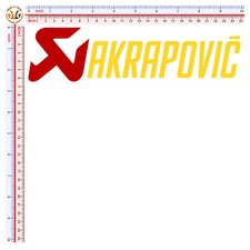 Akrapovic Sticker Sponsor Croped PVC Stickers Motorcycle Helmet 1pc Size cm. 25 