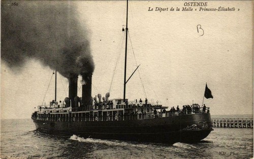 Cpa ostende le depart de - ostende,