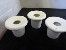 Trois d'encriers ancien en porcelaine blanche de Limoges pour bureau d'écolier